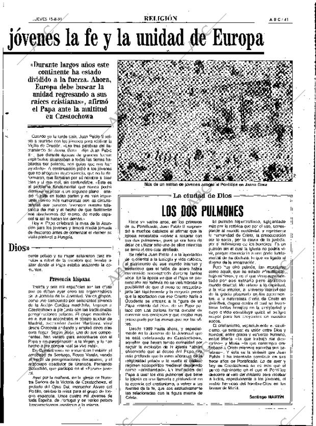 ABC MADRID 15-08-1991 página 41