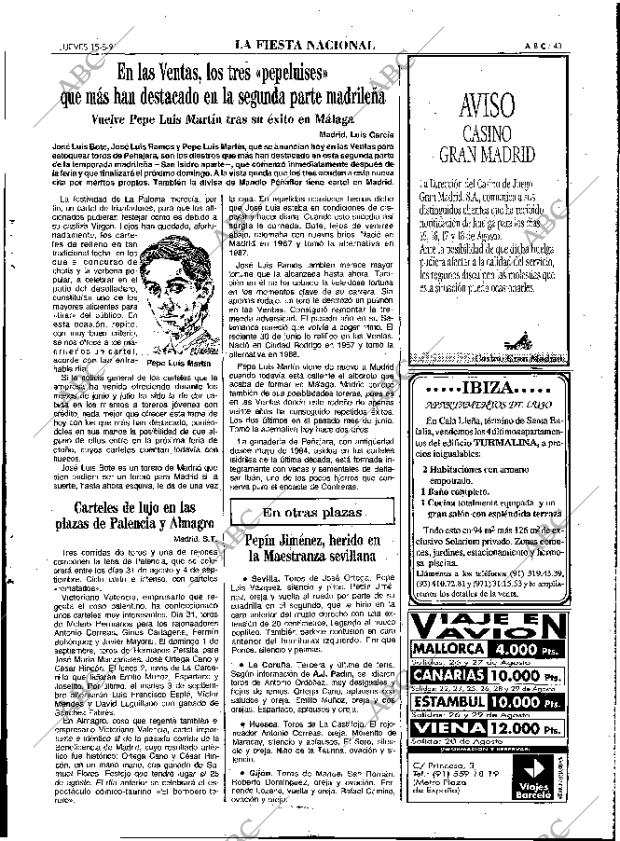 ABC MADRID 15-08-1991 página 43