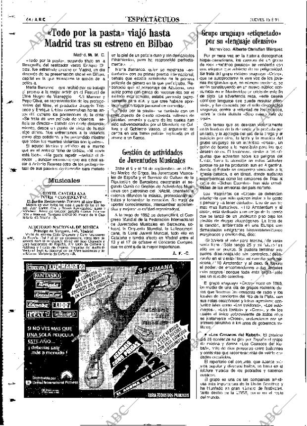 ABC MADRID 15-08-1991 página 64