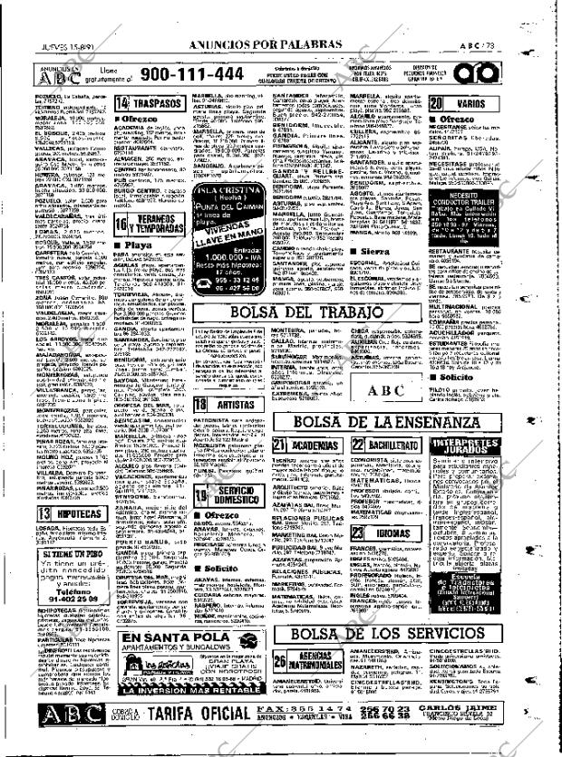 ABC MADRID 15-08-1991 página 73