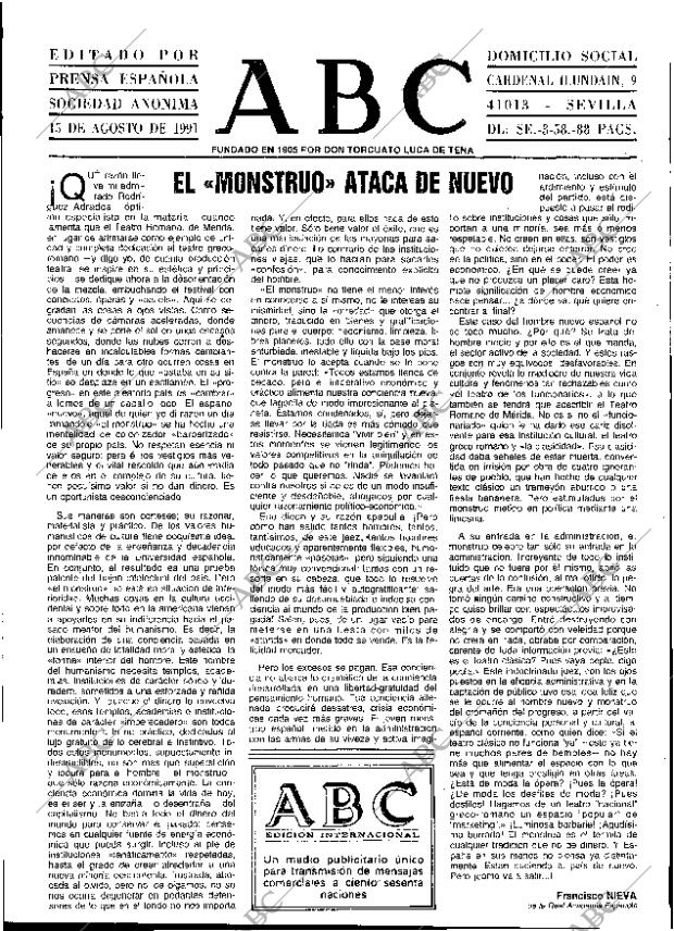 ABC SEVILLA 15-08-1991 página 3