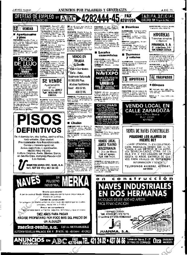 ABC SEVILLA 15-08-1991 página 71