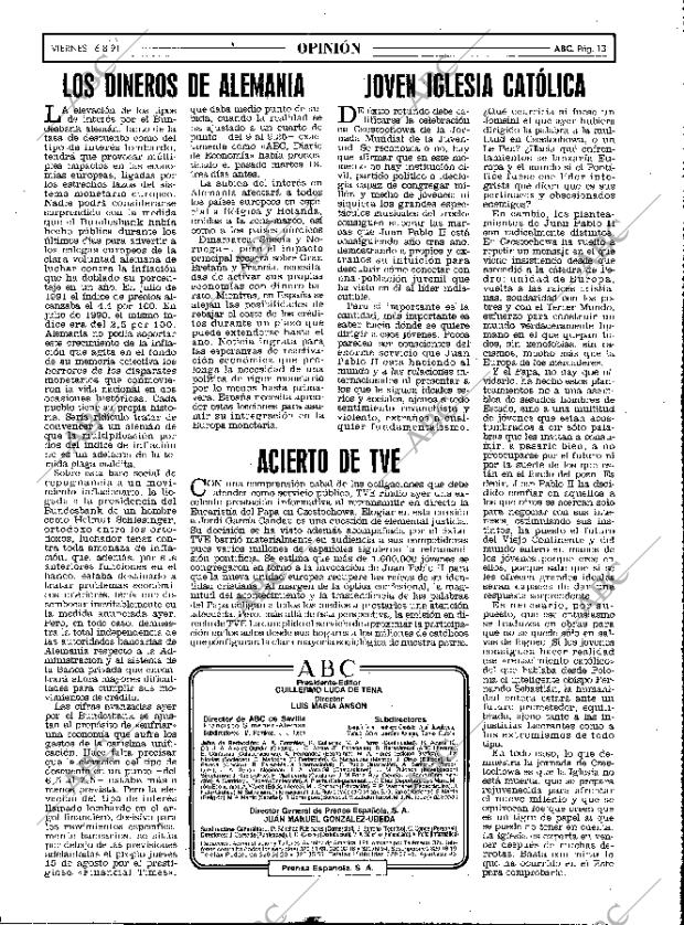 ABC MADRID 16-08-1991 página 13