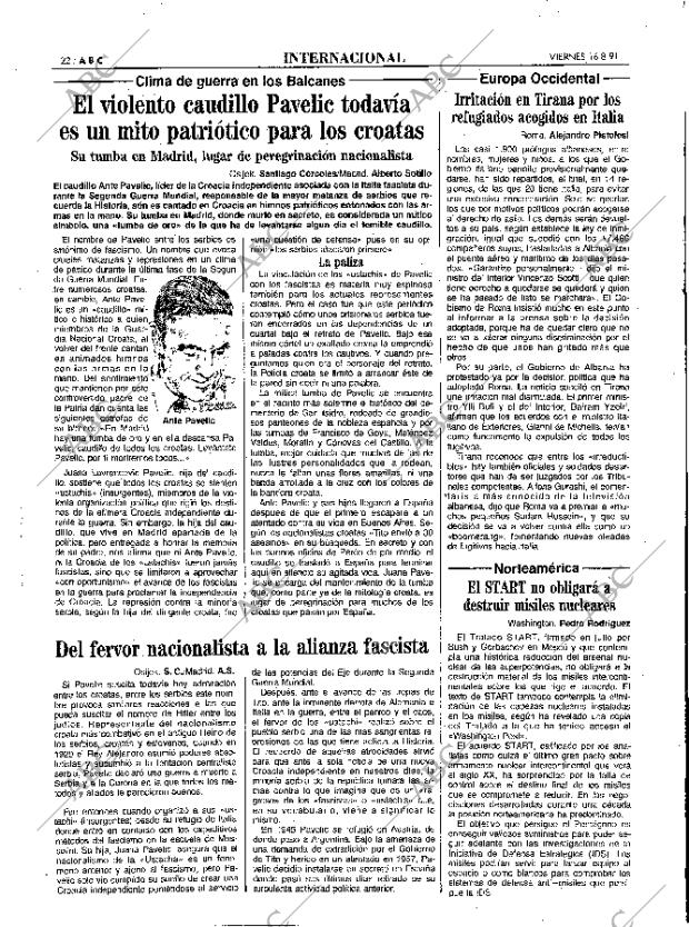 ABC MADRID 16-08-1991 página 22