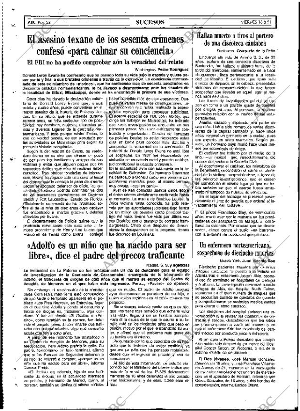 ABC MADRID 16-08-1991 página 52