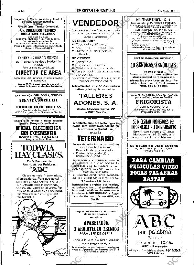 ABC SEVILLA 18-08-1991 página 52