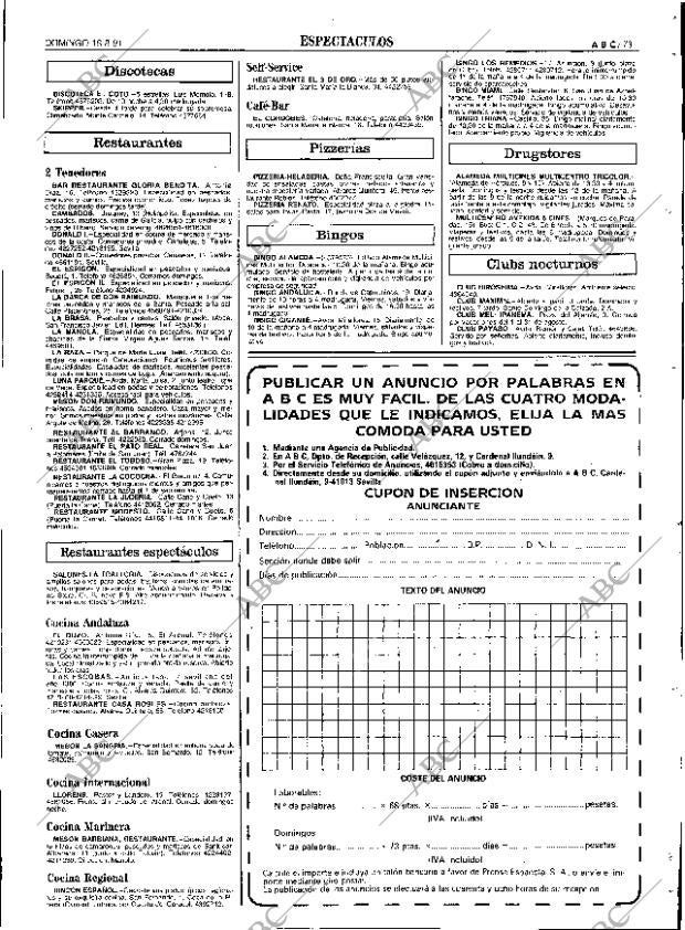 ABC SEVILLA 18-08-1991 página 73