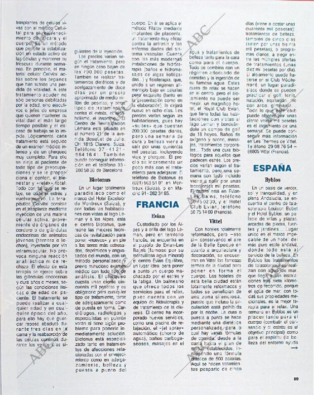 BLANCO Y NEGRO MADRID 18-08-1991 página 89