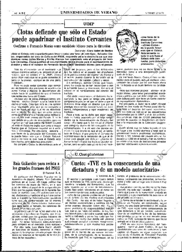 ABC MADRID 23-08-1991 página 44