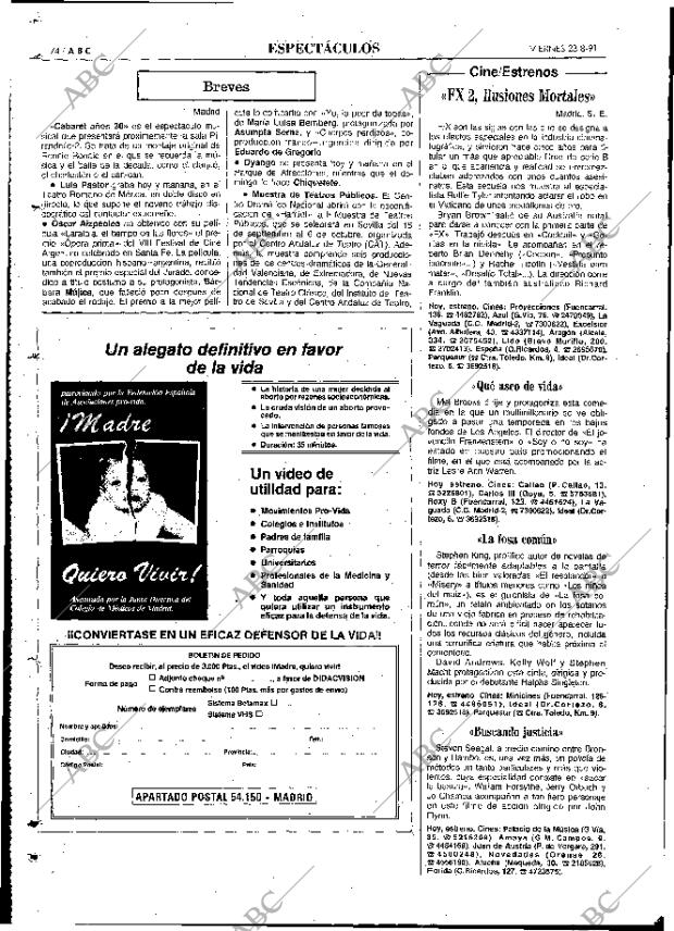 ABC MADRID 23-08-1991 página 74