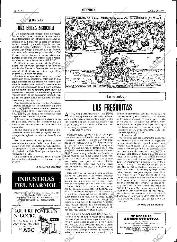 ABC SEVILLA 26-08-1991 página 16