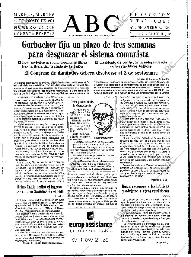 ABC MADRID 27-08-1991 página 11
