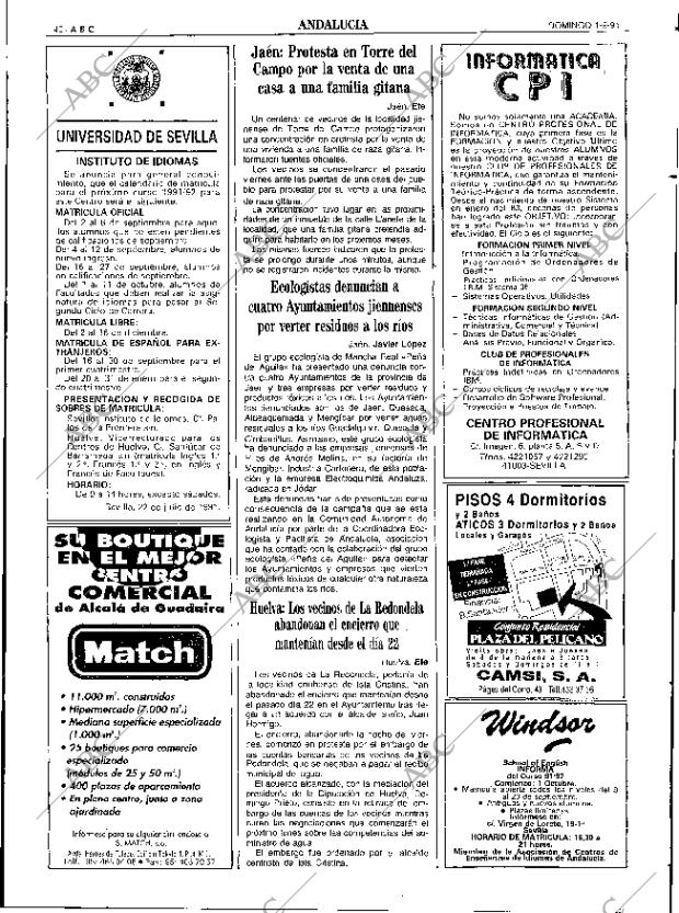 ABC SEVILLA 01-09-1991 página 40