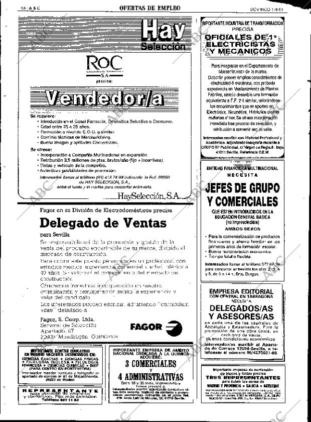 ABC SEVILLA 01-09-1991 página 64