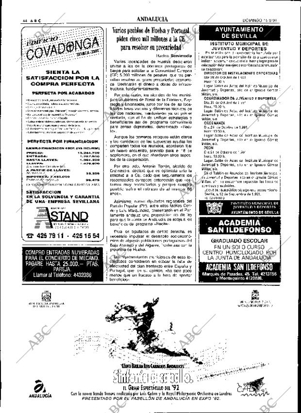 ABC SEVILLA 15-09-1991 página 44