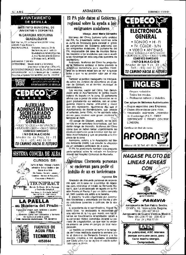 ABC SEVILLA 15-09-1991 página 50