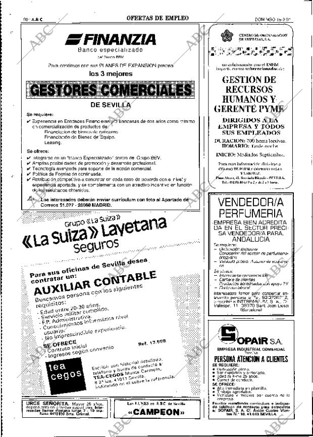 ABC SEVILLA 15-09-1991 página 90