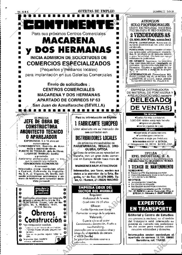 ABC SEVILLA 15-09-1991 página 94