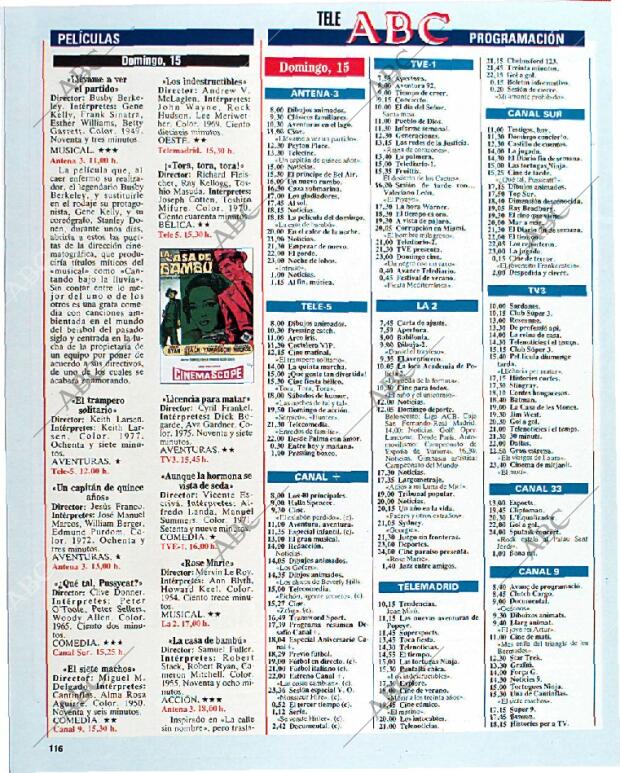 BLANCO Y NEGRO MADRID 15-09-1991 página 116