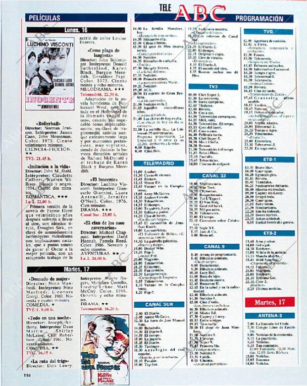 BLANCO Y NEGRO MADRID 15-09-1991 página 118