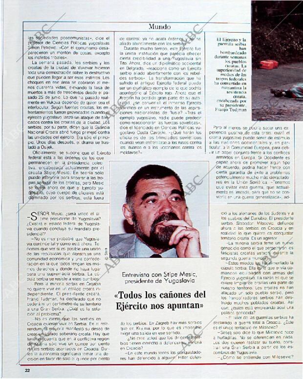 BLANCO Y NEGRO MADRID 15-09-1991 página 22