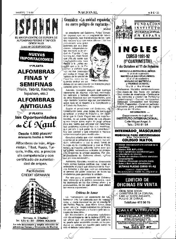 ABC MADRID 17-09-1991 página 25