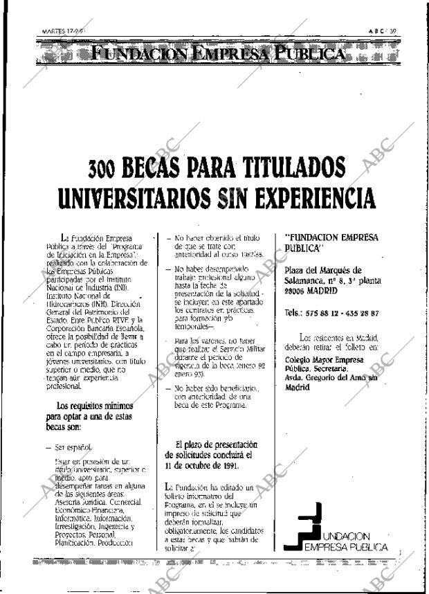 ABC MADRID 17-09-1991 página 39