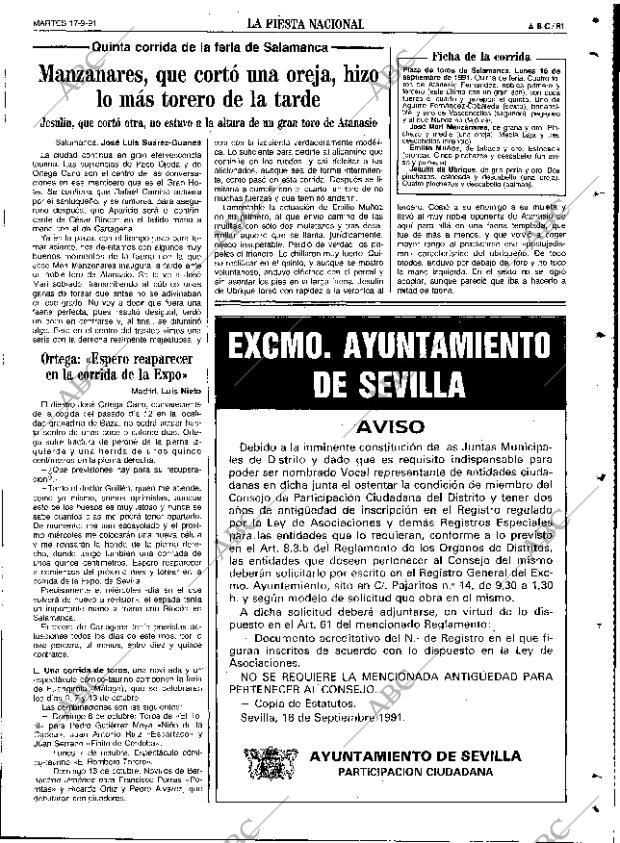 ABC SEVILLA 17-09-1991 página 81