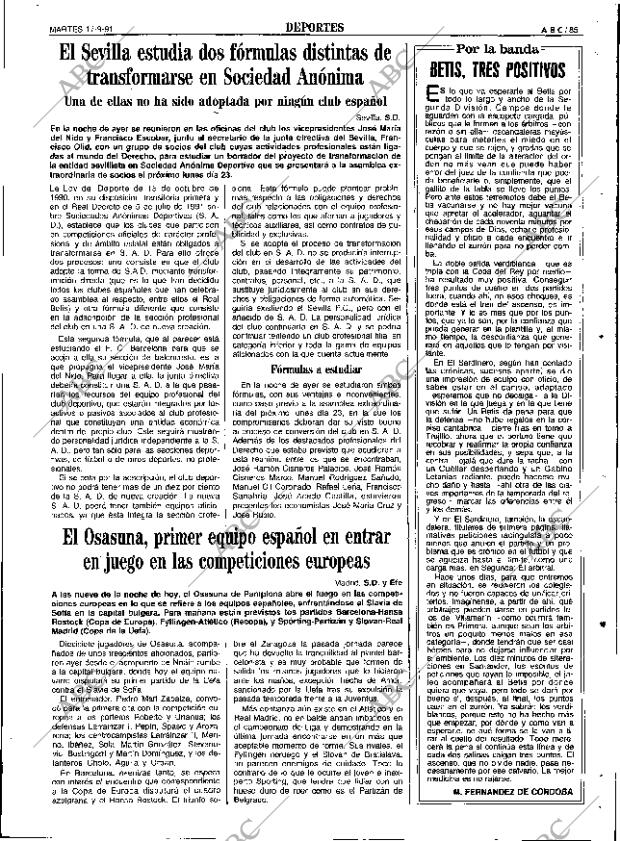 ABC SEVILLA 17-09-1991 página 85