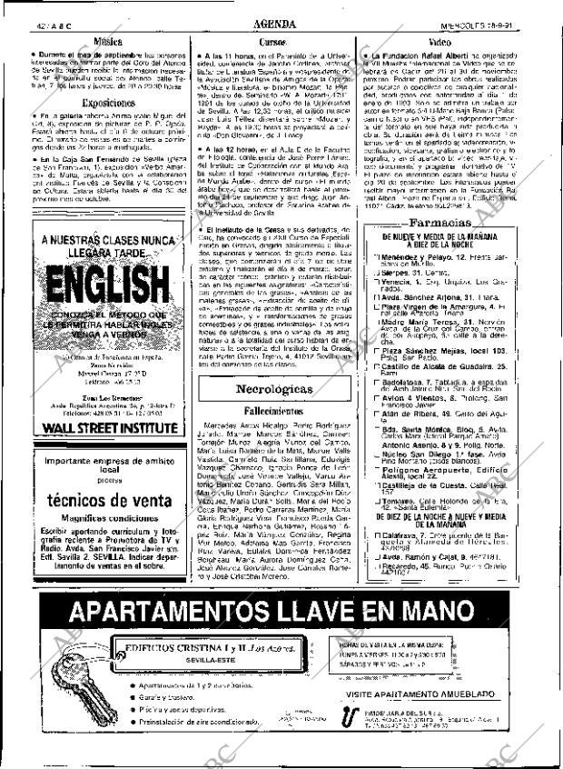 ABC SEVILLA 18-09-1991 página 42