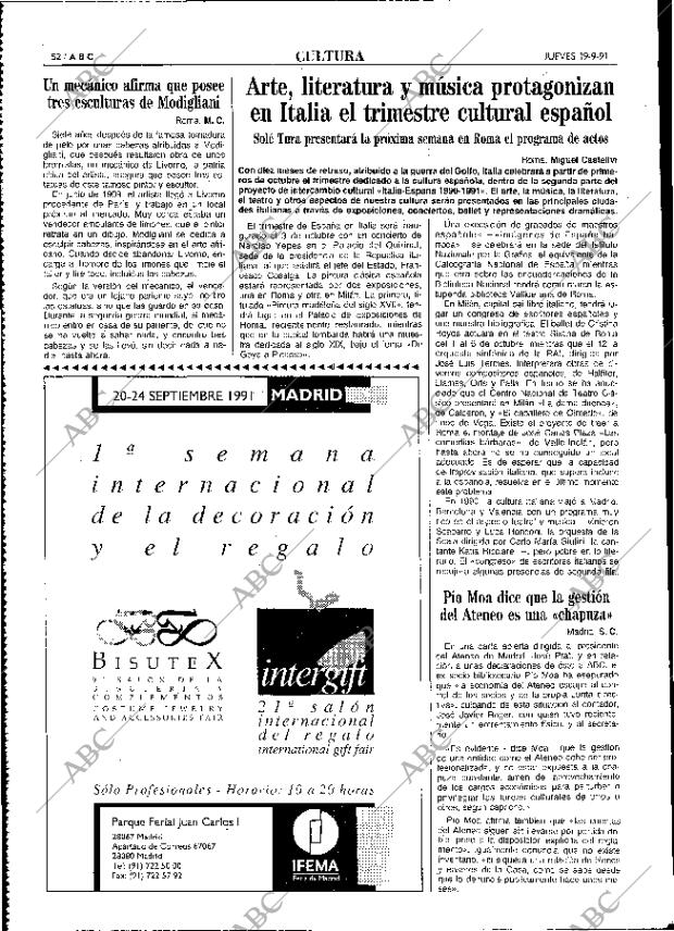 ABC MADRID 19-09-1991 página 52