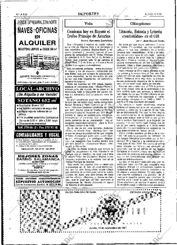ABC MADRID 19-09-1991 página 90