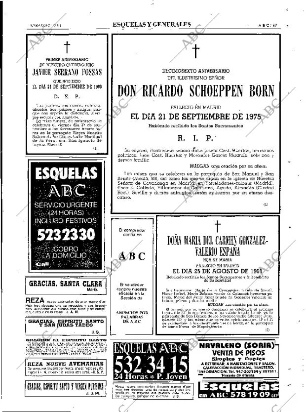 ABC MADRID 21-09-1991 página 87