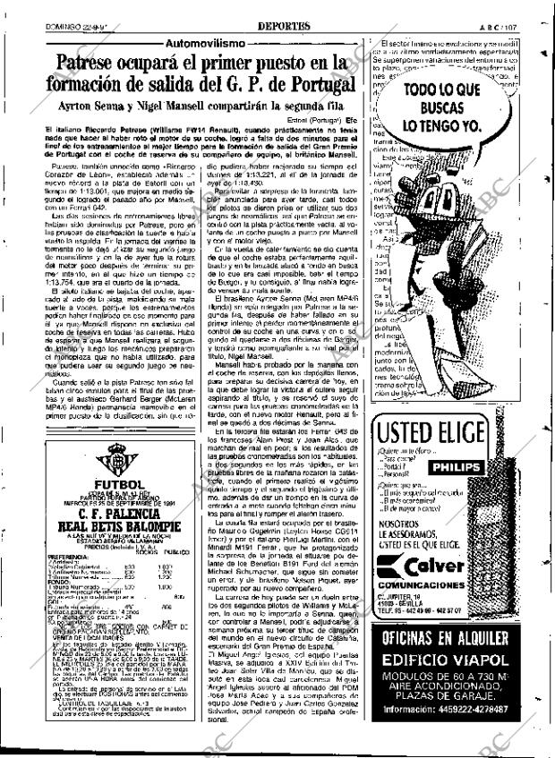 ABC SEVILLA 22-09-1991 página 107