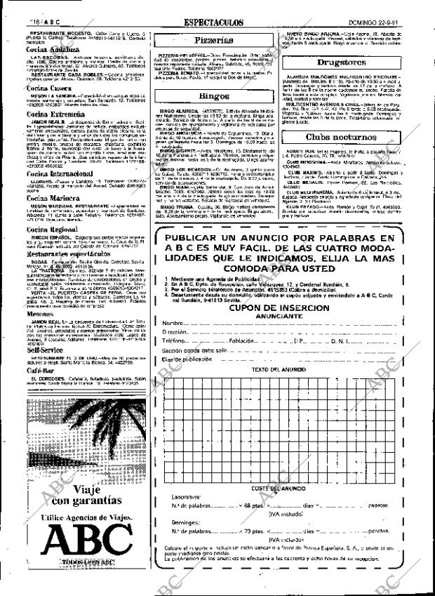 ABC SEVILLA 22-09-1991 página 116