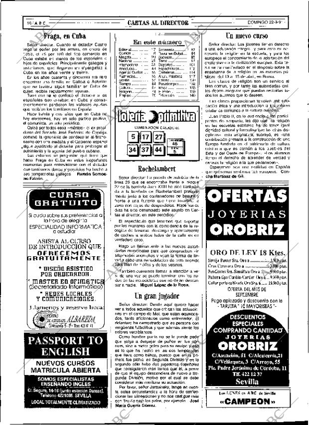 ABC SEVILLA 22-09-1991 página 16