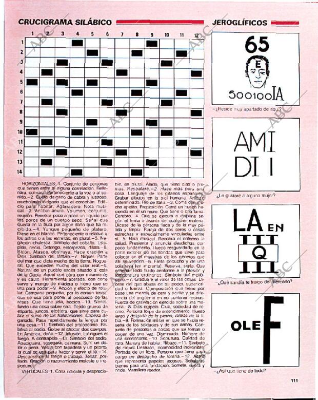 BLANCO Y NEGRO MADRID 22-09-1991 página 111