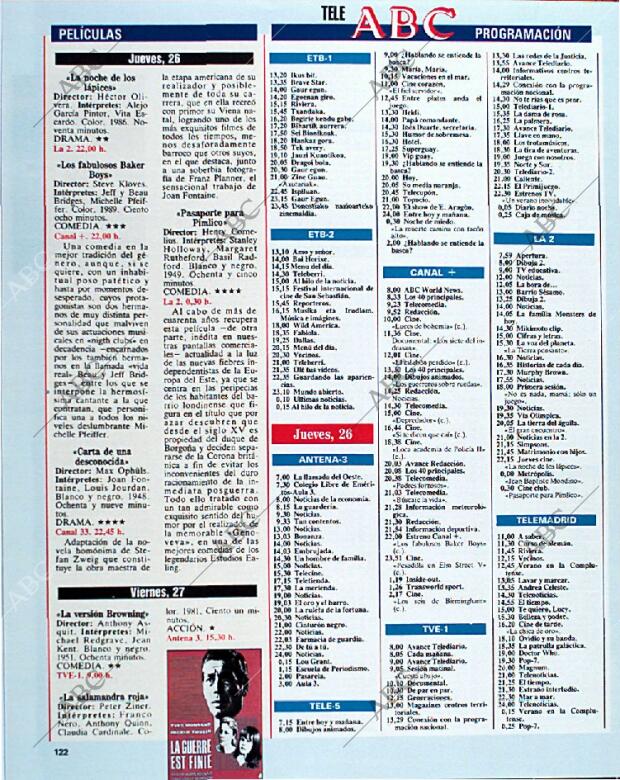 BLANCO Y NEGRO MADRID 22-09-1991 página 122