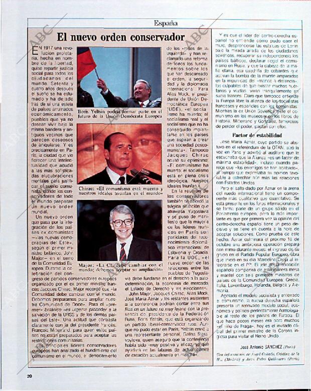 BLANCO Y NEGRO MADRID 22-09-1991 página 20
