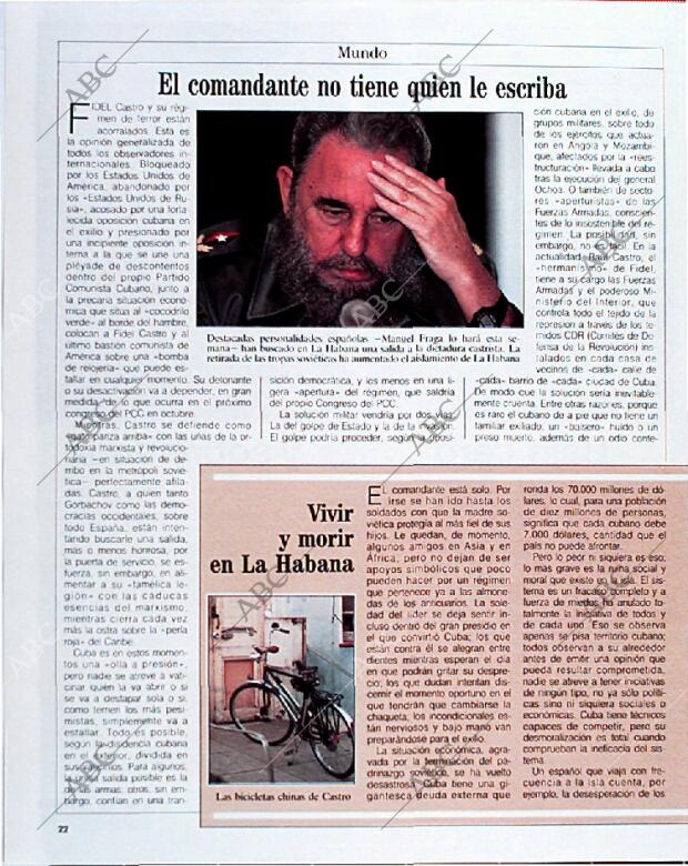 BLANCO Y NEGRO MADRID 22-09-1991 página 22