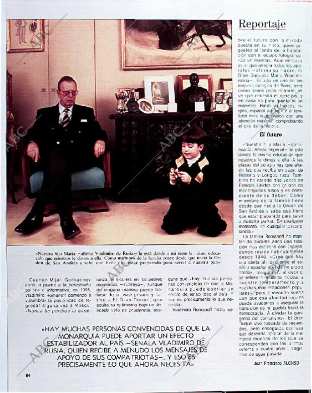 BLANCO Y NEGRO MADRID 22-09-1991 página 64