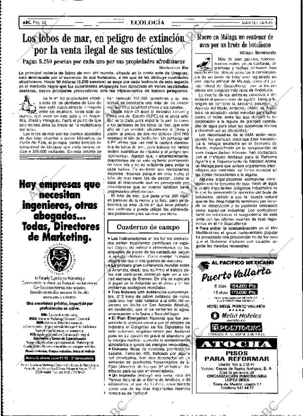 ABC MADRID 24-09-1991 página 62