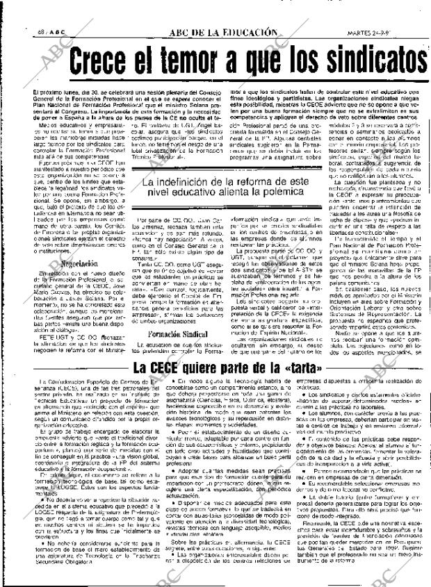 ABC MADRID 24-09-1991 página 68