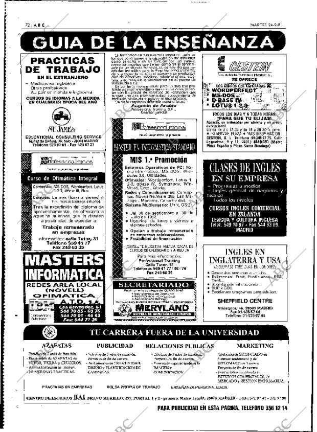 ABC MADRID 24-09-1991 página 72