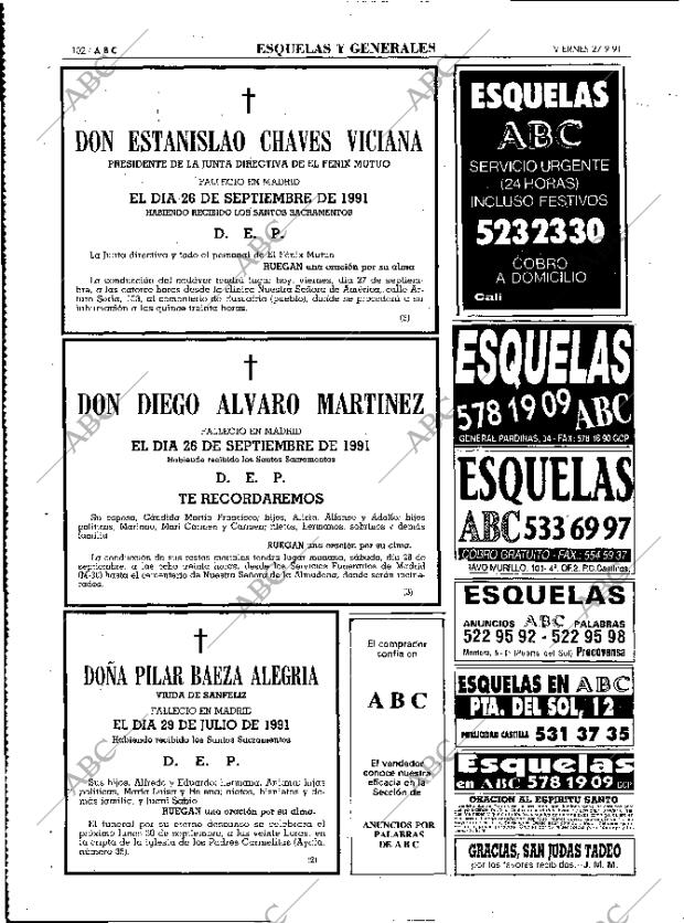 ABC MADRID 27-09-1991 página 102