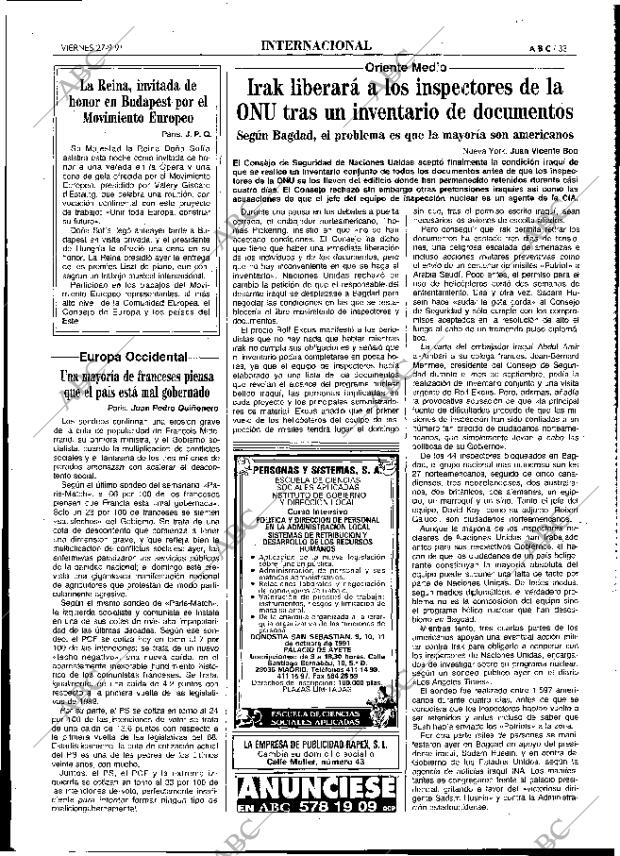 ABC MADRID 27-09-1991 página 33