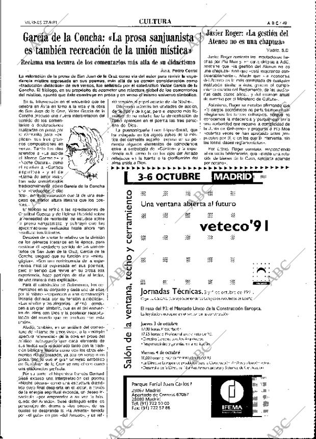 ABC MADRID 27-09-1991 página 49