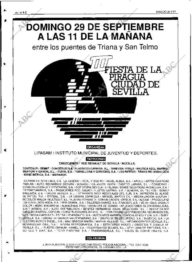 ABC SEVILLA 28-09-1991 página 66