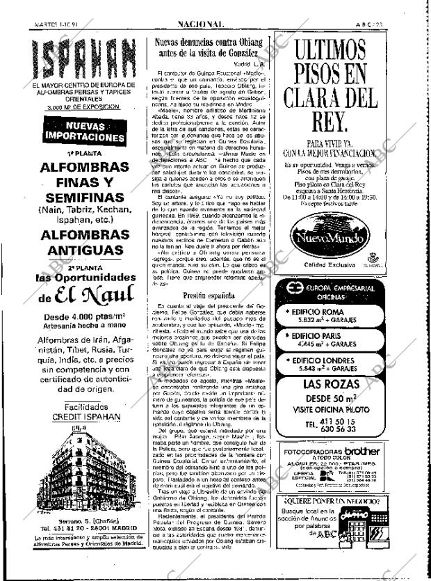 ABC MADRID 01-10-1991 página 23