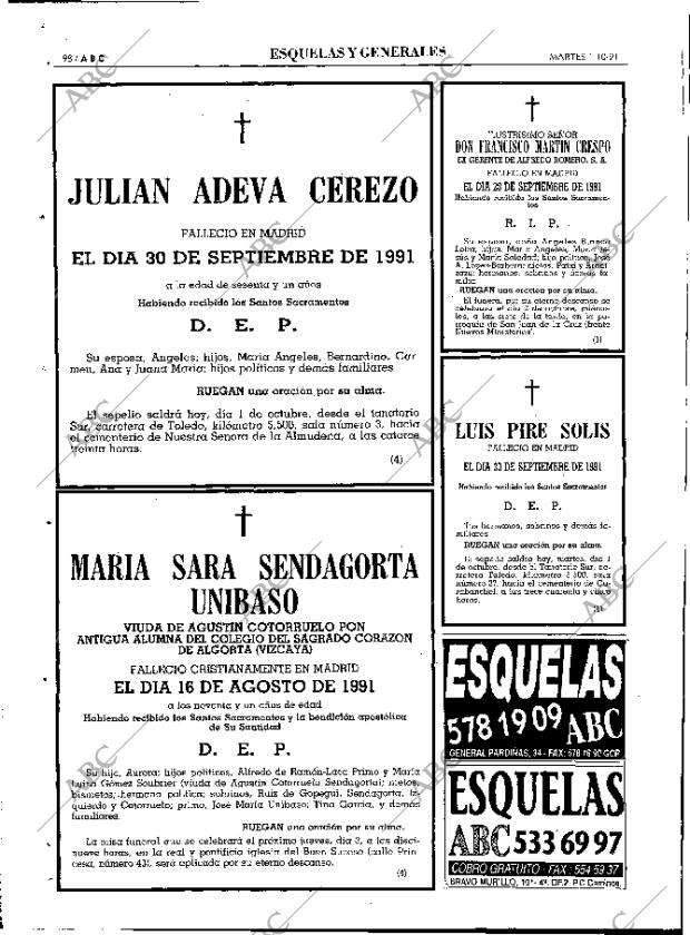 ABC MADRID 01-10-1991 página 98